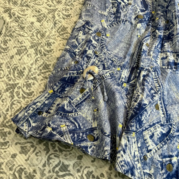 Vintage Western Denim Printed Maxi Skirt - Picture 3 of 4